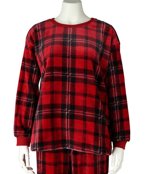 KID BLUE(キッドブルー)の「キッドブルー -23シャギータータンチェック -長袖トップス -KRVN575 -kidblue(その他トップス・レディース・レッド/サンドベージュ/サックスブルー・M)」の14枚目の写真