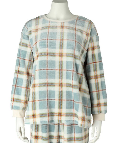 KID BLUE(キッドブルー)の「キッドブルー -23シャギータータンチェック -長袖トップス -KRVN575 -kidblue(その他トップス・レディース・レッド/サンドベージュ/サックスブルー・M)」の9枚目の写真