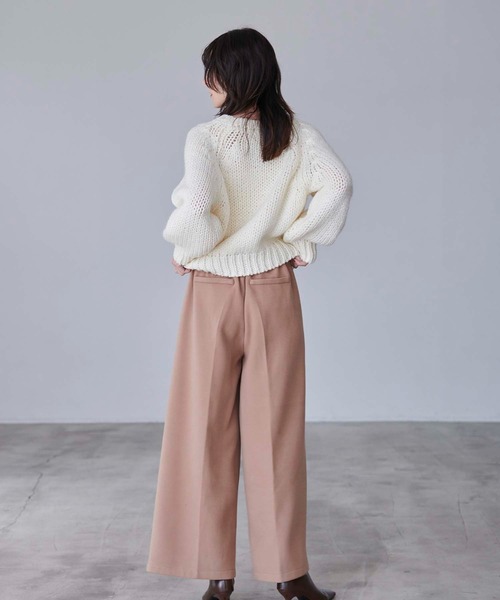 CEDNIE（セドニー）の「ローゲージラグランスリーブウールニット