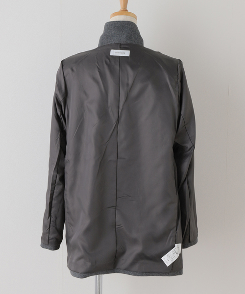 Simplicite（サンプリシテ）の「ダブルボタンテーラージャケット（テーラードジャケット・レディース・チャコールグレー/ブラウン・FREE）」の7枚目の写真