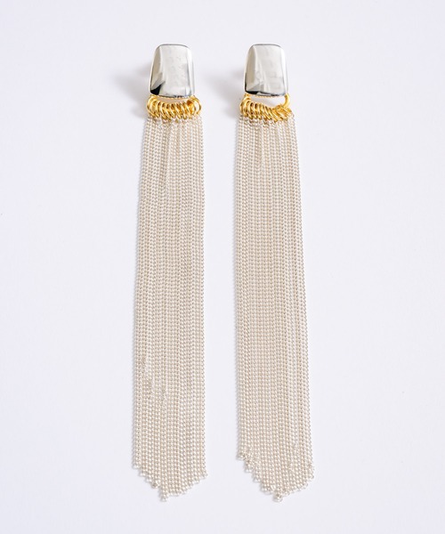 美品　試着のみ　loni フリンジピアス 金属アレルギー対応】Willow Fringe Pierce/フリンジピアス