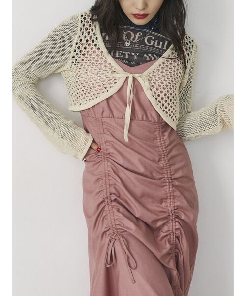 jouetie（ジュエティ）の「シャーリングキャミワンピース（ワンピース・レディース・グレー/ピンク/ブラック・MEDIUM）」の9枚目の写真