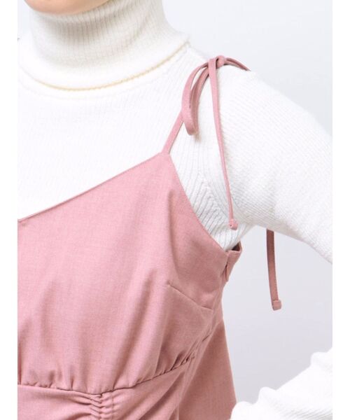 jouetie（ジュエティ）の「シャーリングキャミワンピース（ワンピース・レディース・グレー/ピンク/ブラック・MEDIUM）」の14枚目の写真