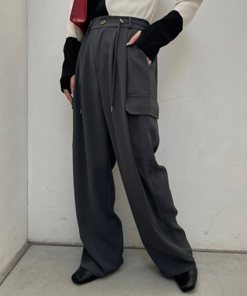 nemne store（ネンネストア）の「《Delfy》ドローコードカーゴスラックス（スラックス・レディース・ブラック/グレー・フリー）」の13枚目の写真