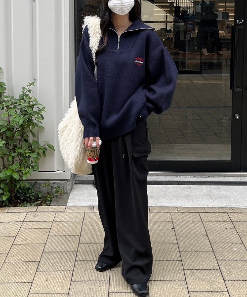 nemne store（ネンネストア）の「《Delfy》ドローコードカーゴスラックス（スラックス・レディース・ブラック/グレー・フリー）」の7枚目の写真