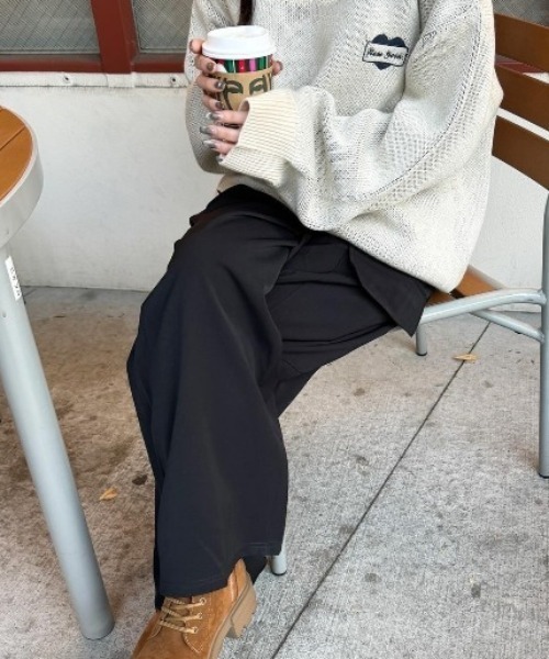 nemne store（ネンネストア）の「《Delfy》ドローコードカーゴスラックス（スラックス・レディース・ブラック/グレー・フリー）」の4枚目の写真