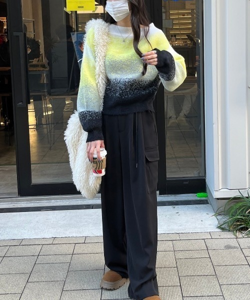 nemne store（ネンネストア）の「《Delfy》ドローコードカーゴスラックス（スラックス・レディース・ブラック/グレー・フリー）」の5枚目の写真