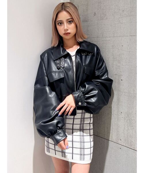 GYDA（ジェイダ）の「CHECK PATTERN チルデンニットトップス（ニット/セーター・レディース・オフホワイト/ミント・FREE）」の20枚目の写真