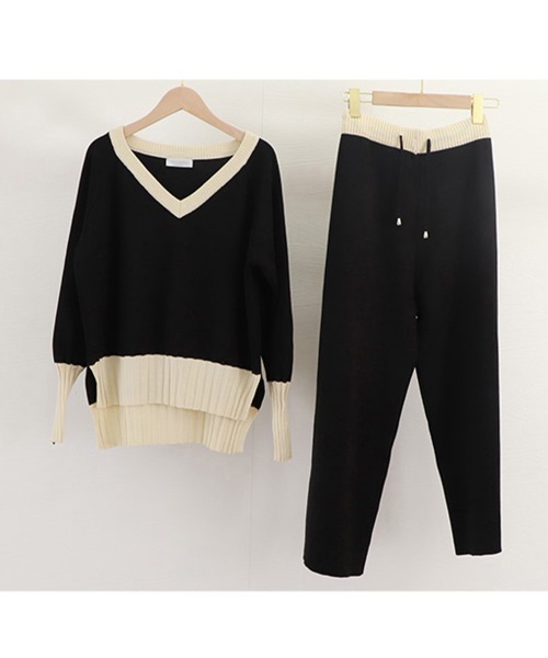 Miniministore(ミニミニストア)の「バイカラーニットセットアップ レディース(ニット/セーター・レディース・ブラック・フリー)」の17枚目の写真