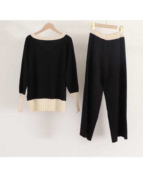Miniministore(ミニミニストア)の「バイカラーニットセットアップ レディース(ニット/セーター・レディース・ブラック・フリー)」の18枚目の写真