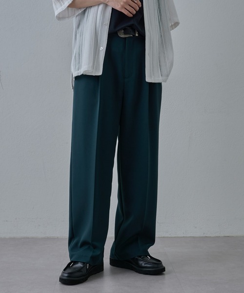 COLONY 2139（コロニートゥーワンスリーナイン）の「サステナブルストレッチイージーワイドスラックス（スラックス・メンズ・ブラック/グレイッシュベージュ/グリーン/チャコールグレー・MEDIUM/LARGE）」の4枚目の写真