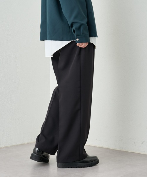 COLONY 2139（コロニートゥーワンスリーナイン）の「サステナブルストレッチイージーワイドスラックス（スラックス・メンズ・ブラック/グレイッシュベージュ/グリーン/チャコールグレー・MEDIUM/LARGE）」の18枚目の写真