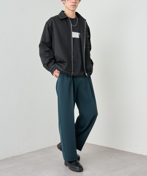 COLONY 2139（コロニートゥーワンスリーナイン）の「サステナブルストレッチイージーワイドスラックス（スラックス・メンズ・ブラック/グレイッシュベージュ/グリーン/チャコールグレー・MEDIUM/LARGE）」の7枚目の写真