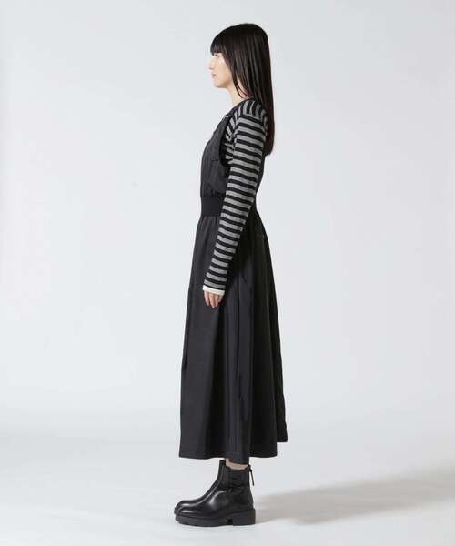 Risley（リズレー）の「Risley(リズレー) 別注MA-1 ワンピース（ワンピース・レディース・ブラック/ベージュ・F）」の3枚目の写真