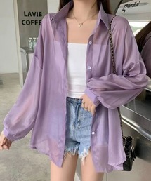 【10色展開】着る日傘 トレンドシアーシャツカーディガン ゆったり 体型カバー 紫外線対策 冷房対策 オフィスカジュアル きれいめカジュアル