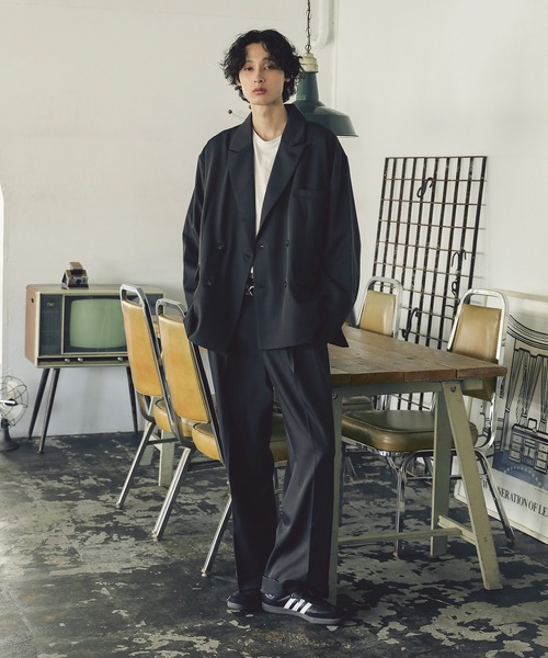 セール】オーバーサイズ セミピークドラペル ダブルテーラード