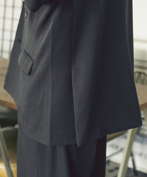 Bleme(ブレム)の「オーバーサイズ セミピークドラペル ダブルテーラードジャケット 【セットアップ対応】(テーラードジャケット・メンズ・ベージュ/チャコール・L/M/S/XL)」の17枚目の写真