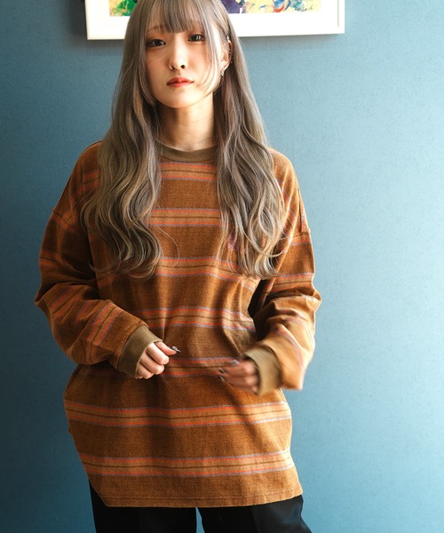 JACKROSE（ジャックローズ）の「JE-CHEMICAL BORDER LS TEE（Tシャツ/カットソー・メンズ・ネイビー/ホワイト/ブラウン・M/L）」の3枚目の写真