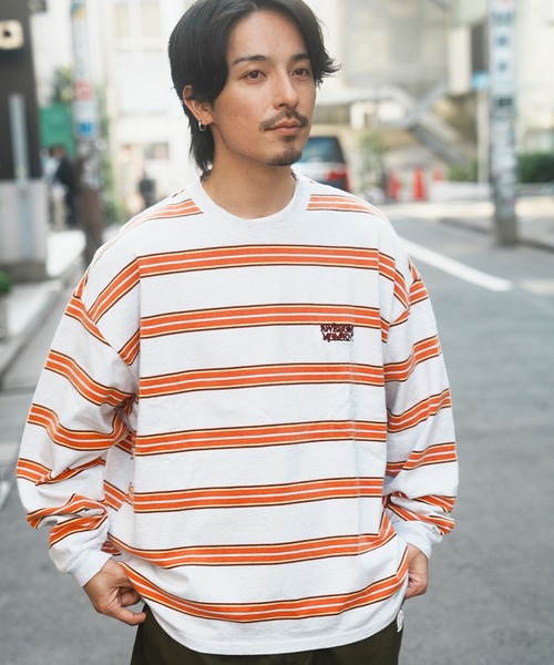 JACKROSE（ジャックローズ）の「JE-CHEMICAL BORDER LS TEE（Tシャツ/カットソー・メンズ・ネイビー/ホワイト/ブラウン・M/L）」の2枚目の写真