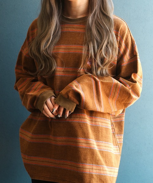 JACKROSE（ジャックローズ）の「JE-CHEMICAL BORDER LS TEE（Tシャツ/カットソー・メンズ・ネイビー/ホワイト/ブラウン・M/L）」の4枚目の写真