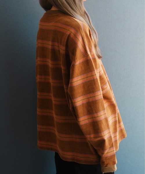 JACKROSE（ジャックローズ）の「JE-CHEMICAL BORDER LS TEE（Tシャツ/カットソー・メンズ・ネイビー/ホワイト/ブラウン・M/L）」の6枚目の写真