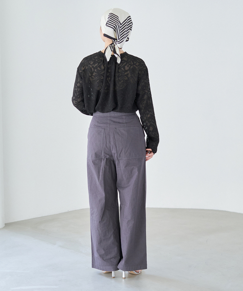 ito　IENA♡カットジャガードカシュクールブラウス IENA カットジャガードカシュクールブラウス ネイビー - メルカリ