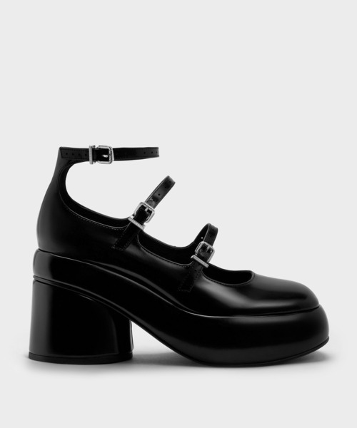 【セール】Luella ルエラ トリプル ストラップ メリージェーンプラットフォームパンプス（パンプス）｜CHARLES & KEITH（チャールズ & キース）