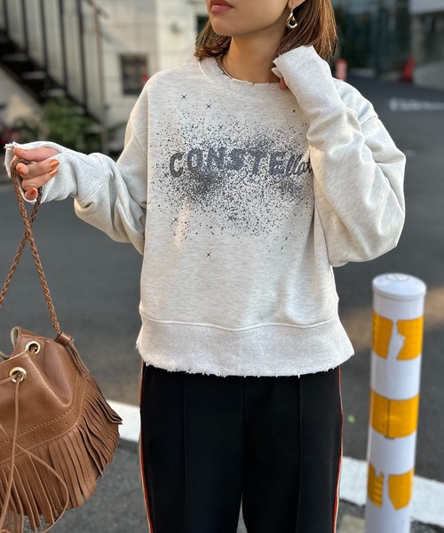 【美品】ロージーモンスター　スカラップ　ラメスウェット 美品】ロージーモンスター スカラップ ラメスウェット