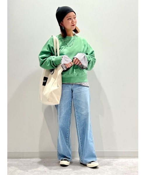 SOMETHING(サムシング)の「SOMETHING(サムシング)【レディース】「LISA」セミワイドパンツ(デニムパンツ・レディース・ライトインディゴブルー・25inch/26inch/27inch/28inch/29inch/30inch/31inch)」の13枚目の写真