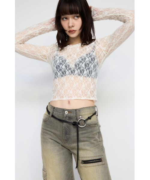 LAGUA GEM（ラグアジェム）の「RING STRING ベルト（ベルト・レディース・ブラック・FREE）」の2枚目の写真