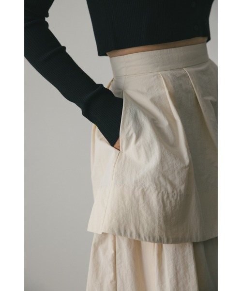 STYLEMIXER（スタイルミキサー）の「ティアードフレアスカート（スカート・レディース・ミント/アイボリー/ブラック・SMALL/MEDIUM）」の10枚目の写真