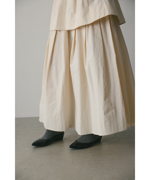 STYLEMIXER（スタイルミキサー）の「ティアードフレアスカート（スカート・レディース・ミント/アイボリー/ブラック・SMALL/MEDIUM）」の11枚目の写真