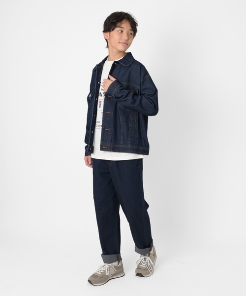 GLAZOS（グラソス）の「デニム・Gジャン（ブルゾン・キッズ・サックスブルー/インディゴブルー・170cm/160cm/150cm/140cm）」の4枚目の写真