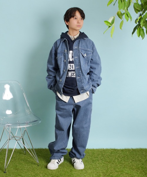GLAZOS（グラソス）の「デニム・Gジャン（ブルゾン・キッズ・サックスブルー/インディゴブルー・170cm/160cm/150cm/140cm）」の5枚目の写真