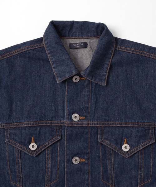 GLAZOS（グラソス）の「デニム・Gジャン（ブルゾン・キッズ・サックスブルー/インディゴブルー・170cm/160cm/150cm/140cm）」の6枚目の写真