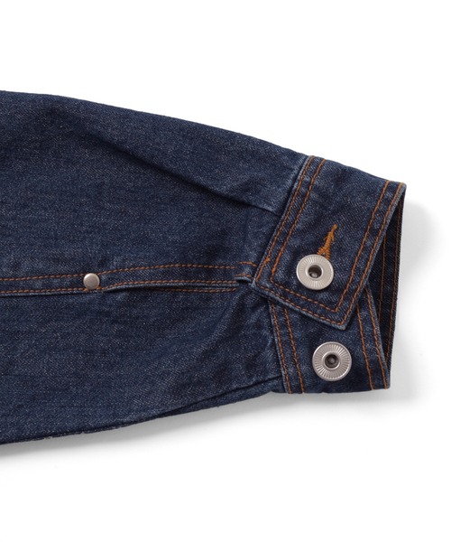 GLAZOS（グラソス）の「デニム・Gジャン（ブルゾン・キッズ・サックスブルー/インディゴブルー・170cm/160cm/150cm/140cm）」の7枚目の写真