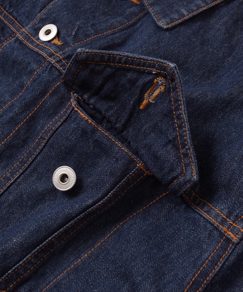 GLAZOS（グラソス）の「デニム・Gジャン（ブルゾン・キッズ・サックスブルー/インディゴブルー・170cm/160cm/150cm/140cm）」の10枚目の写真