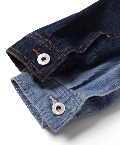GLAZOS（グラソス）の「デニム・Gジャン（ブルゾン・キッズ・サックスブルー/インディゴブルー・170cm/160cm/150cm/140cm）」の12枚目の写真