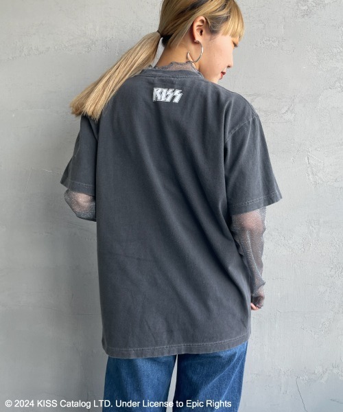 GOOD ROCK SPEED（グッドロックスピード）の「[GOOD ROCK SPEED/グッドロックスピード] 別注 KISS ロックプリントTシャツ（Tシャツ/カットソー・レディース・チャコール・L/XL/F）」の7枚目の写真