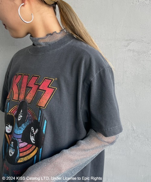 GOOD ROCK SPEED（グッドロックスピード）の「[GOOD ROCK SPEED/グッドロックスピード] 別注 KISS ロックプリントTシャツ（Tシャツ/カットソー・レディース・チャコール・L/XL/F）」の19枚目の写真