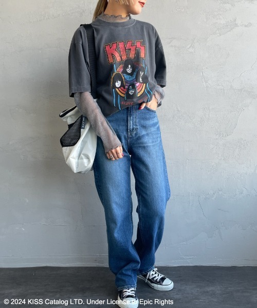 GOOD ROCK SPEED（グッドロックスピード）の「[GOOD ROCK SPEED/グッドロックスピード] 別注 KISS ロックプリントTシャツ（Tシャツ/カットソー・レディース・チャコール・L/XL/F）」の10枚目の写真