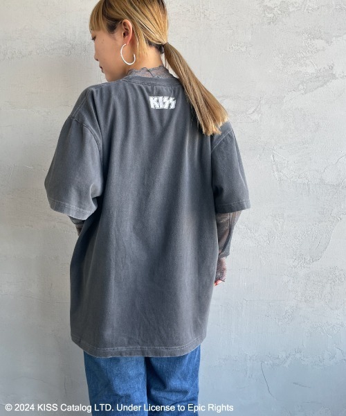 GOOD ROCK SPEED（グッドロックスピード）の「[GOOD ROCK SPEED/グッドロックスピード] 別注 KISS ロックプリントTシャツ（Tシャツ/カットソー・レディース・チャコール・L/XL/F）」の15枚目の写真