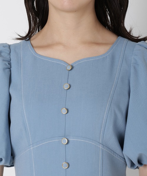 REDYAZEL(レディアゼル)の「バルーンスリーブワンピース(ワンピース・レディース・グレー/ブルー/ネイビー・FREE)」の15枚目の写真