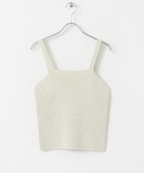 FORK&SPOON（フォークアンドスプーン）の「FORK&SPOON　ミックスヤーンニットビスチェ（ニット/セーター・レディース・ネイビー/ベージュ・1）」の2枚目の写真