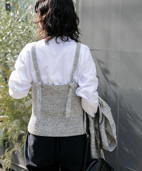 FORK&SPOON（フォークアンドスプーン）の「FORK&SPOON　ミックスヤーンニットビスチェ（ニット/セーター・レディース・ネイビー/ベージュ・1）」の6枚目の写真