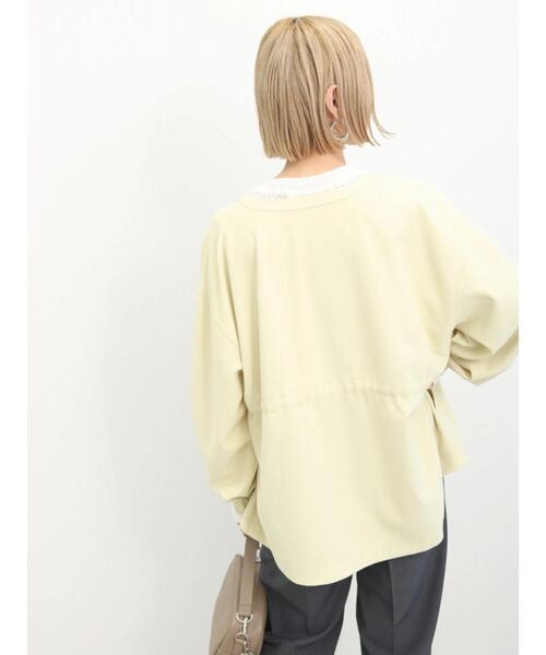 Samansa Mos2 blue（サマンサモスモスブルー）の「【イージーケア】ウエストドロストブルゾン（ブルゾン・レディース・イエロー/ライトベージュ/ブラック・F）」の13枚目の写真