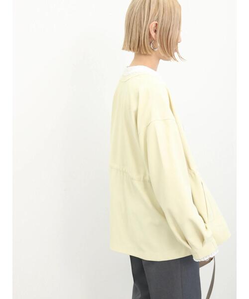 Samansa Mos2 blue（サマンサモスモスブルー）の「【イージーケア】ウエストドロストブルゾン（ブルゾン・レディース・イエロー/ライトベージュ/ブラック・F）」の15枚目の写真