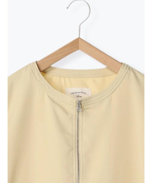 Samansa Mos2 blue（サマンサモスモスブルー）の「【イージーケア】ウエストドロストブルゾン（ブルゾン・レディース・イエロー/ライトベージュ/ブラック・F）」の8枚目の写真