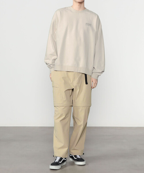 SEDAN ALL-PURPOSE(セダンオールパーパス)の「SEDAN ALL-PURPOSE | ロゴ スウェット MEN(スウェット・メンズ・カーキ系1/ライトグレー・XL/L/M)」の16枚目の写真