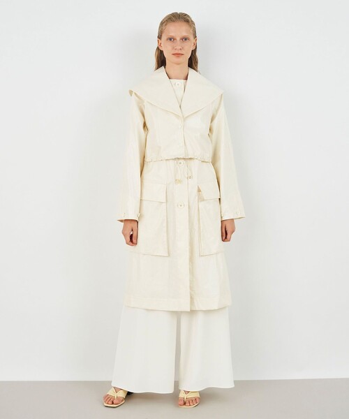 DES PRES（デ・プレ）の「ライトエクリュコーティング レイヤードコート（その他アウター・レディース・ホワイト・FREE）」の3枚目の写真
